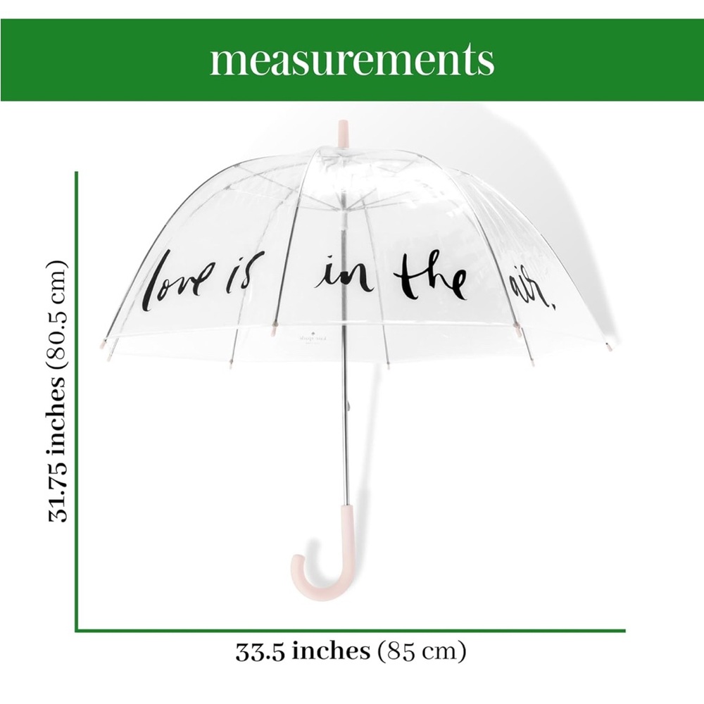 Kate Spade Clear Umbrella with Gold Accents - Picture 2 of 3